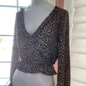 H&M Cheetah Print Sexy Top Size 2